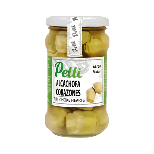 Artichoke Hearts 16/20 in Brine Pelli 290 g Glass Jar