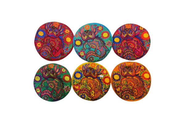 Colored tortilla holder (Tortillero). Alebrije