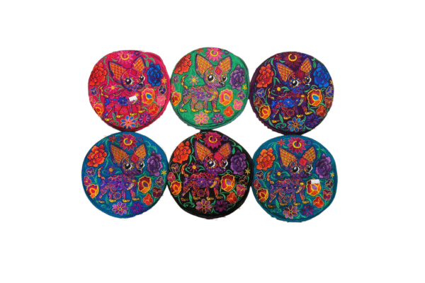 Colored tortilla holder (Tortillero). Alebrije Puppy